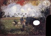 Camille Pissarro, The artist-s palette with a landscape